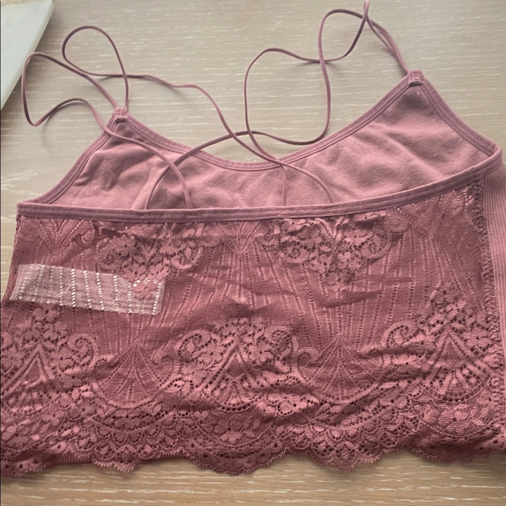 Gilly Hicks Dusty Rose Lace Bralette